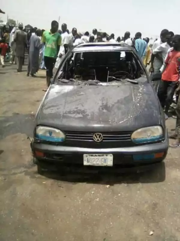 Tragic....!!! 6 People Burnt To Death,Others Injured In A Terrible Accident Between Motorcycle Rider & Car Driver In Kano (Photos)
